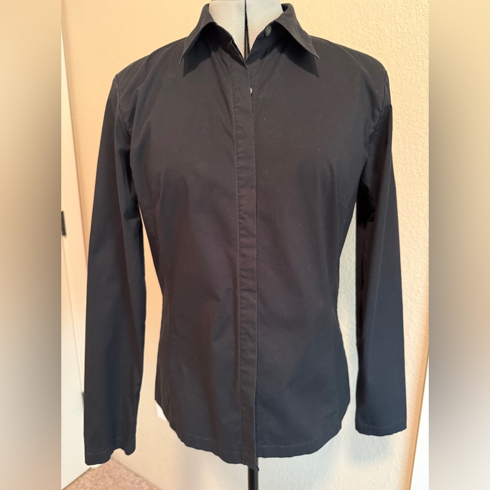 Black Long Sleeve Button-Up Shirt
